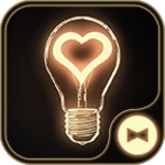 heart bulb theme android application logo